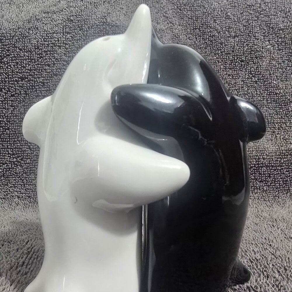 Vintage Yin Yang Dolphins Salt & Pepper Shakers